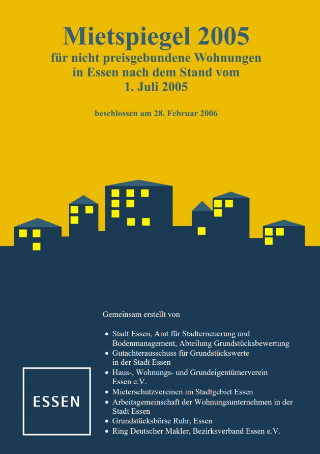 Titelseite Mietspiegel 2005