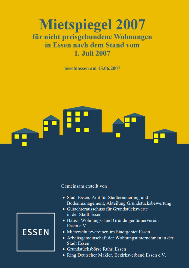 Titelseite Mietspiegel 2007